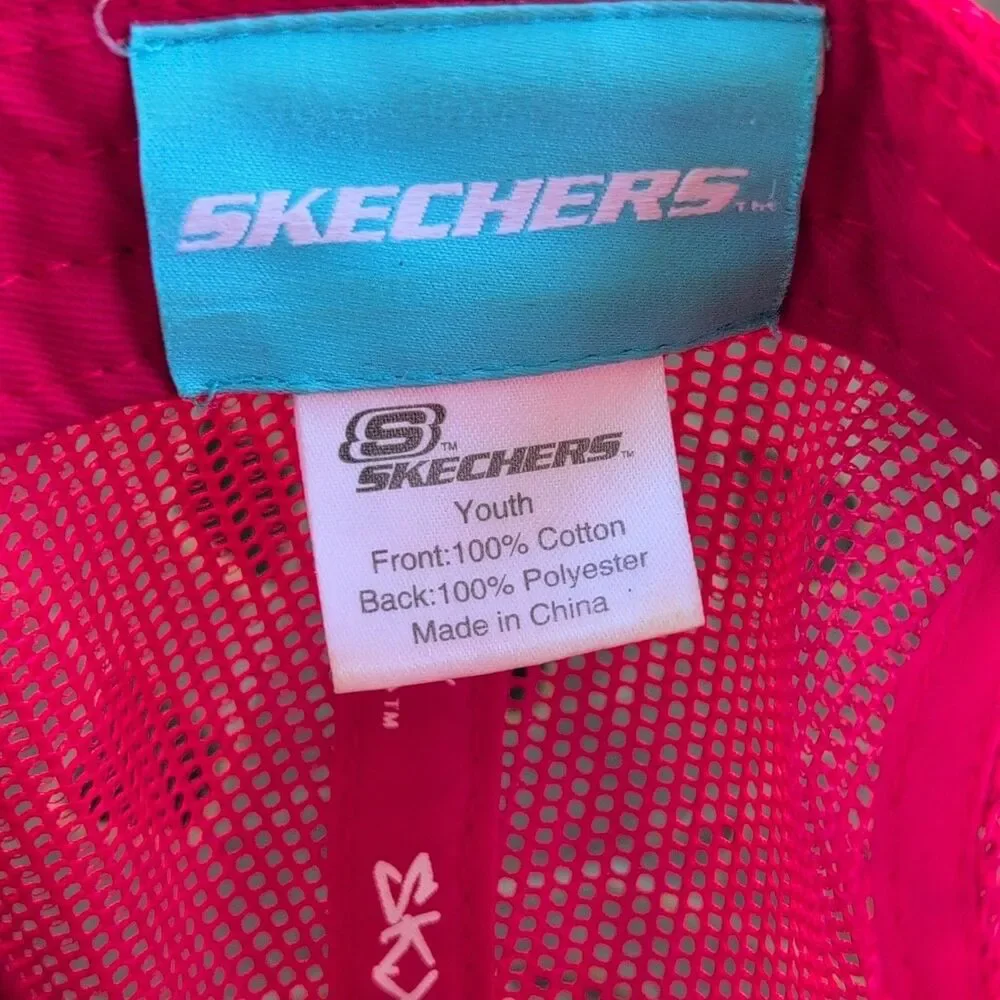 Skechers Youth Red/Black Monster Sequin Eyes Trucker Hat Adjustable